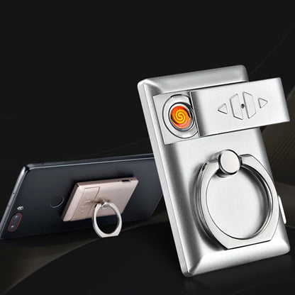 Creative Mobile Phone Holder Ring Electric Lighter.