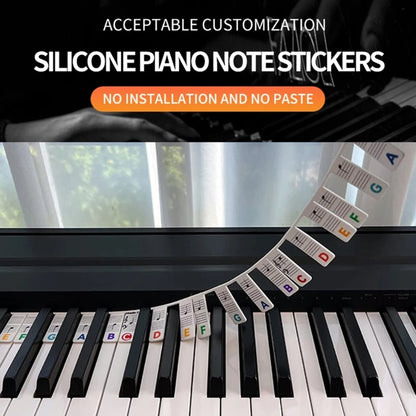 Piano Keyboard Stickers for 88/61 Key, Removable Keyboard Note Labels