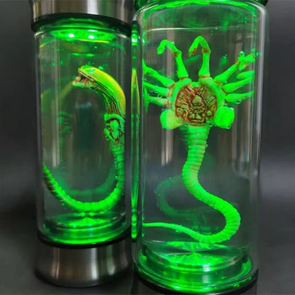 Alien Glow Jar Xenomorph Specimen Facehugger Embryo Glass Jar