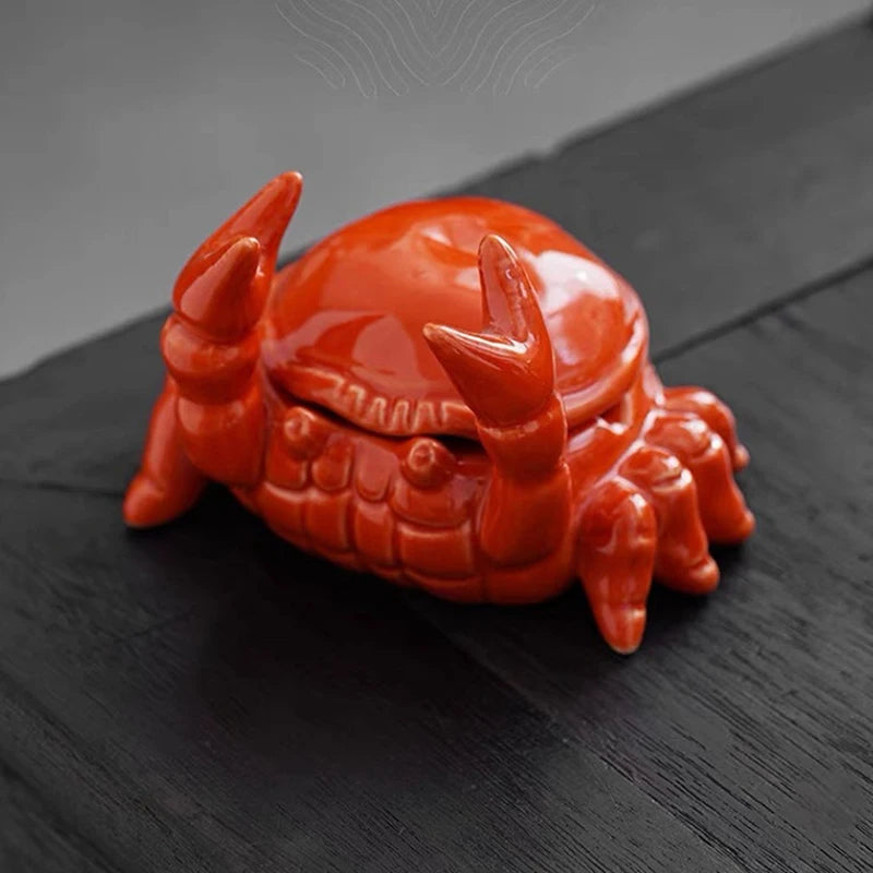 Cute Crab Ashtray with Lid