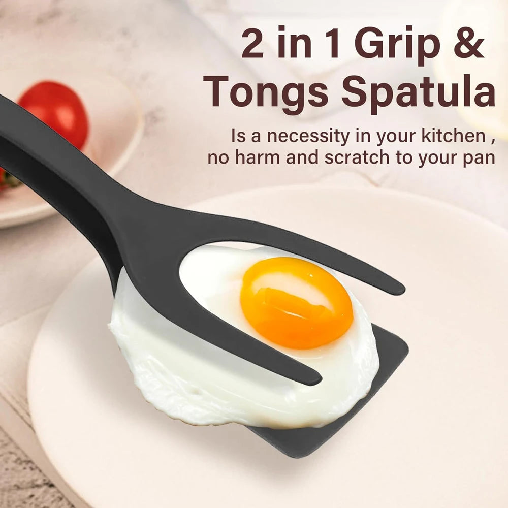 New 2 in 1 Grip Flip Spatula