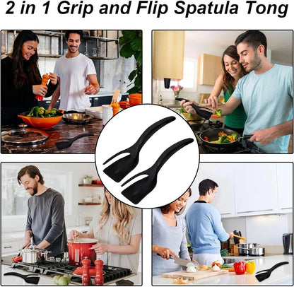 New 2 in 1 Grip Flip Spatula