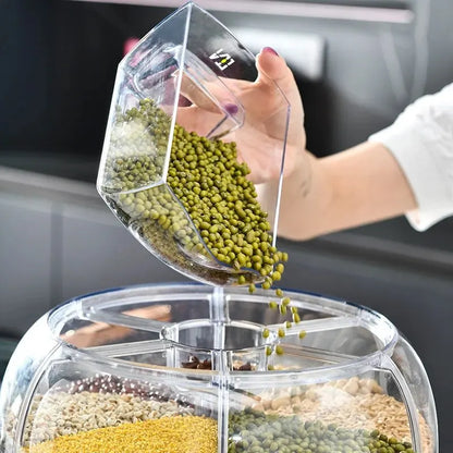 360° Rotating Lolly / Grain Dispenser Circular Sealed Jar