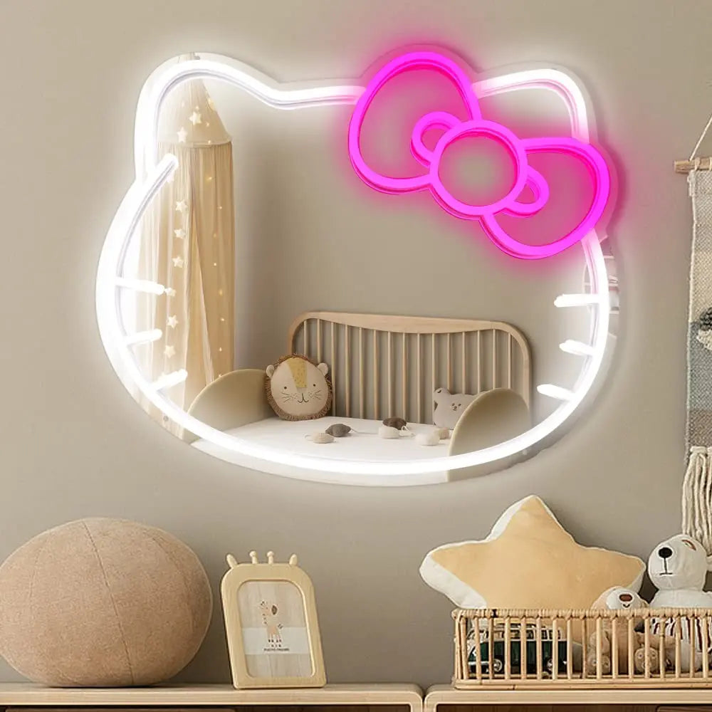 Hello Kitty Mirror Neon Sign