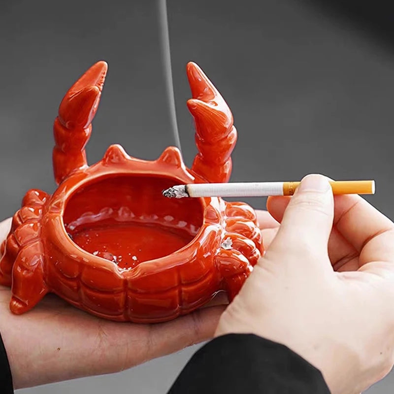 Cute Crab Ashtray with Lid