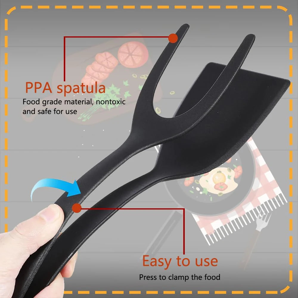 New 2 in 1 Grip Flip Spatula