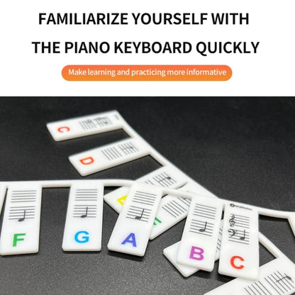 Piano Keyboard Stickers for 88/61 Key, Removable Keyboard Note Labels