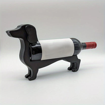 Dachshund Dog Shaped Red Wine Bottle Rack.