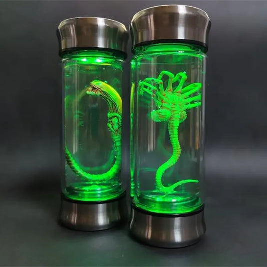 Alien Glow Jar Xenomorph Specimen Facehugger Embryo Glass Jar