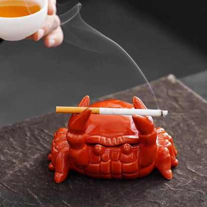 Cute Crab Ashtray with Lid