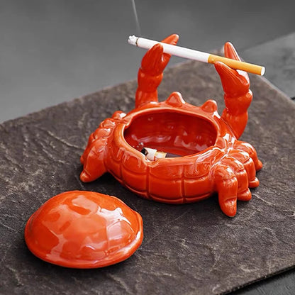 Cute Crab Ashtray with Lid