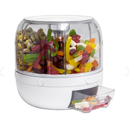 360° Rotating Lolly / Grain Dispenser Circular Sealed Jar