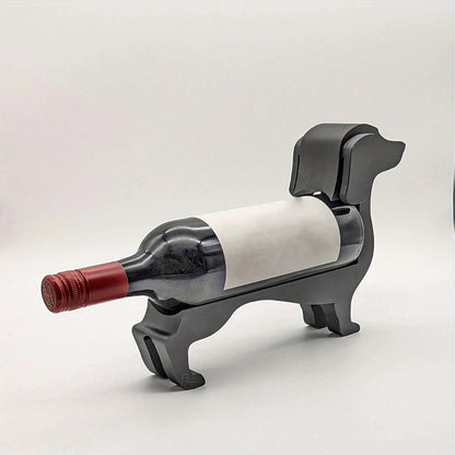 Dachshund Dog Shaped Red Wine Bottle Rack.