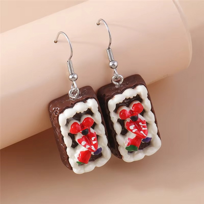 Bold Snack Charm Earrings