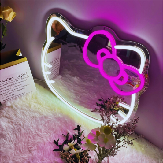 Hello Kitty Mirror Neon Sign