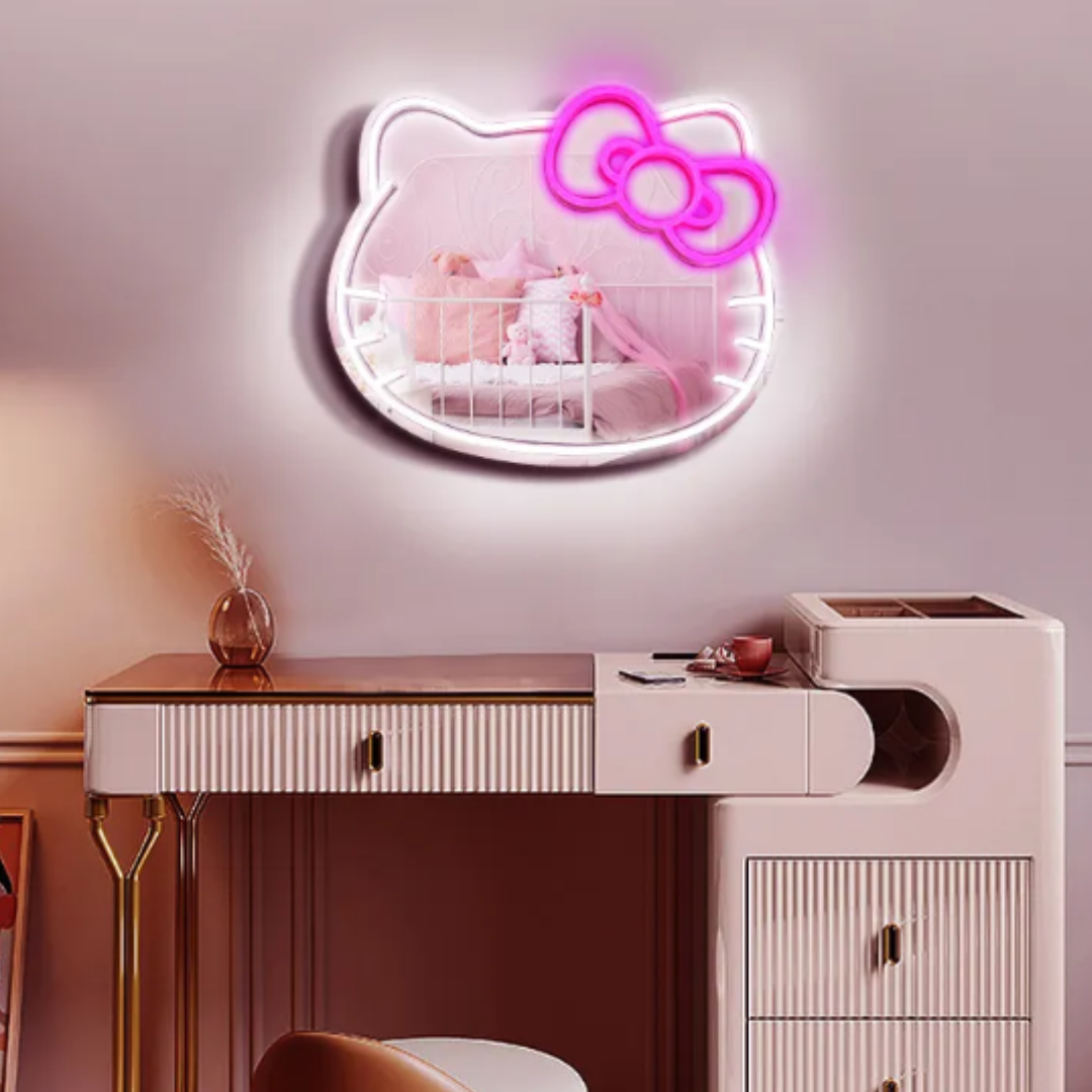 Hello Kitty Mirror Neon Sign