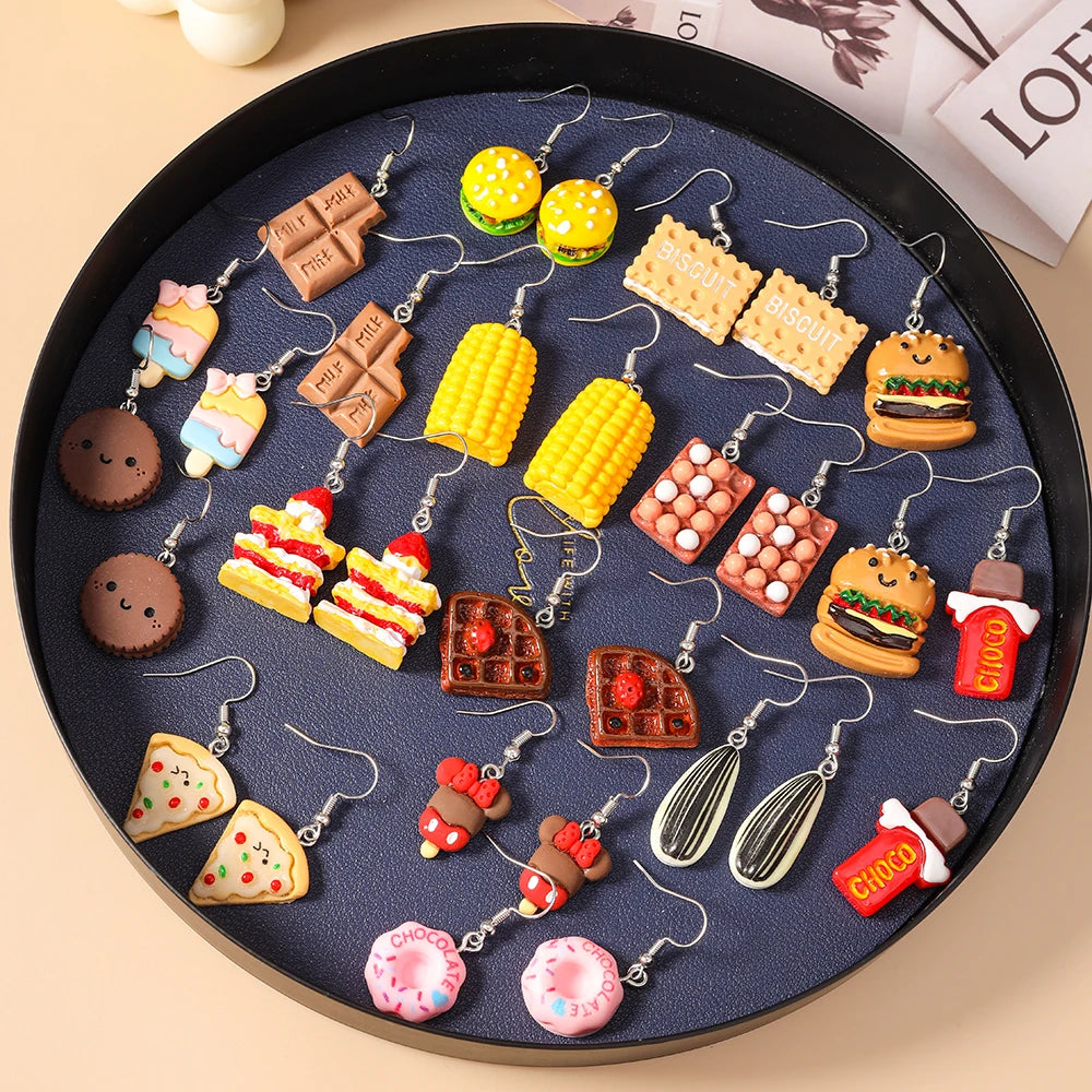 Bold Snack Charm Earrings