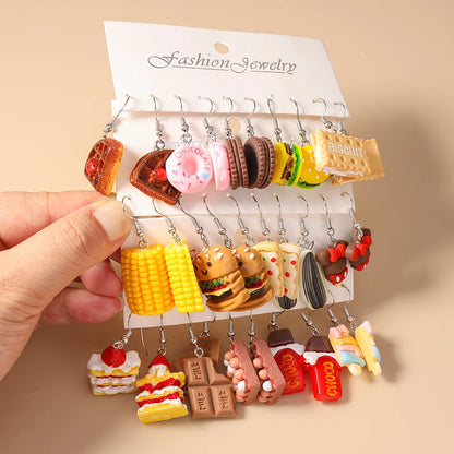 Bold Snack Charm Earrings