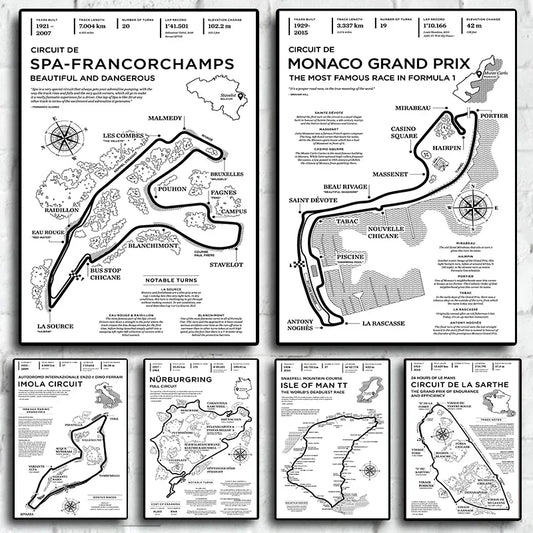 Classic Racing Track Canvas Art